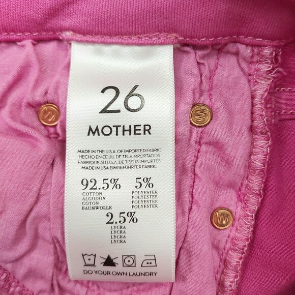Mother Jeans Womens 26 Pink The Looker Low Rise Stretch Light Wash Comfort Denim - Picture 8 of 13